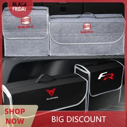 Car Accessories Trunk Organizer Tool Folding Storage Box Travel Case For SEAT Ibiza 6l 6j Leon Mk1 Mk2 5f Cupra FR Racing Ateca