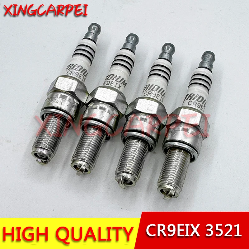 4PCS motorcycle iridium spark plug CR9EIX 3521 CB400 CBR VTR RZR XP900 XP1000 XP 900 For SUZUKI GSXR CR9EIA-9 IU27 5448