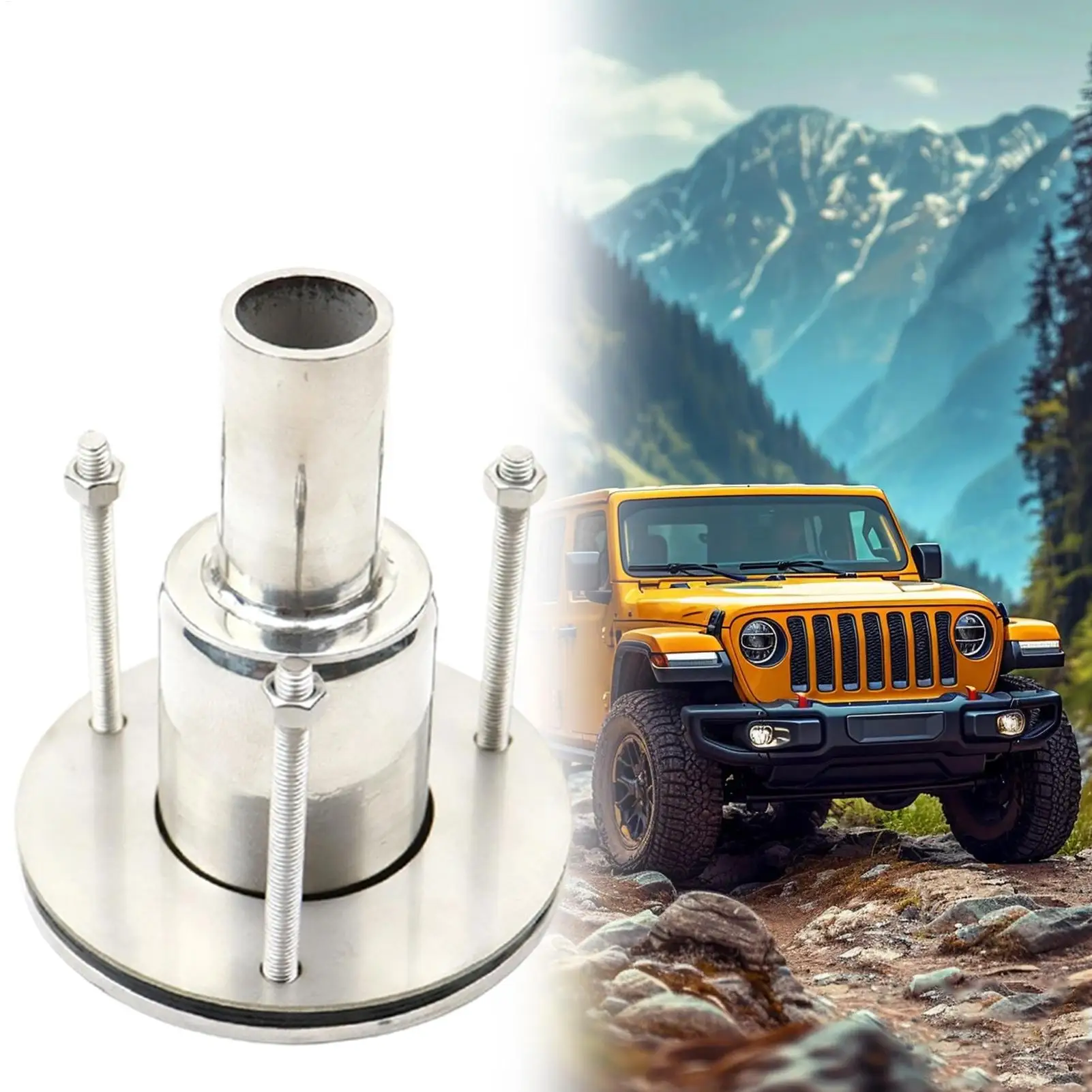 من خلال بدن العادم المناسب 22 مللي متر 24 مللي متر الفولاذ المقاوم للصدأ مقبس توصيل الأجهزة البحرية السيارات سخان التوقف أجزاء نظام العادم #6