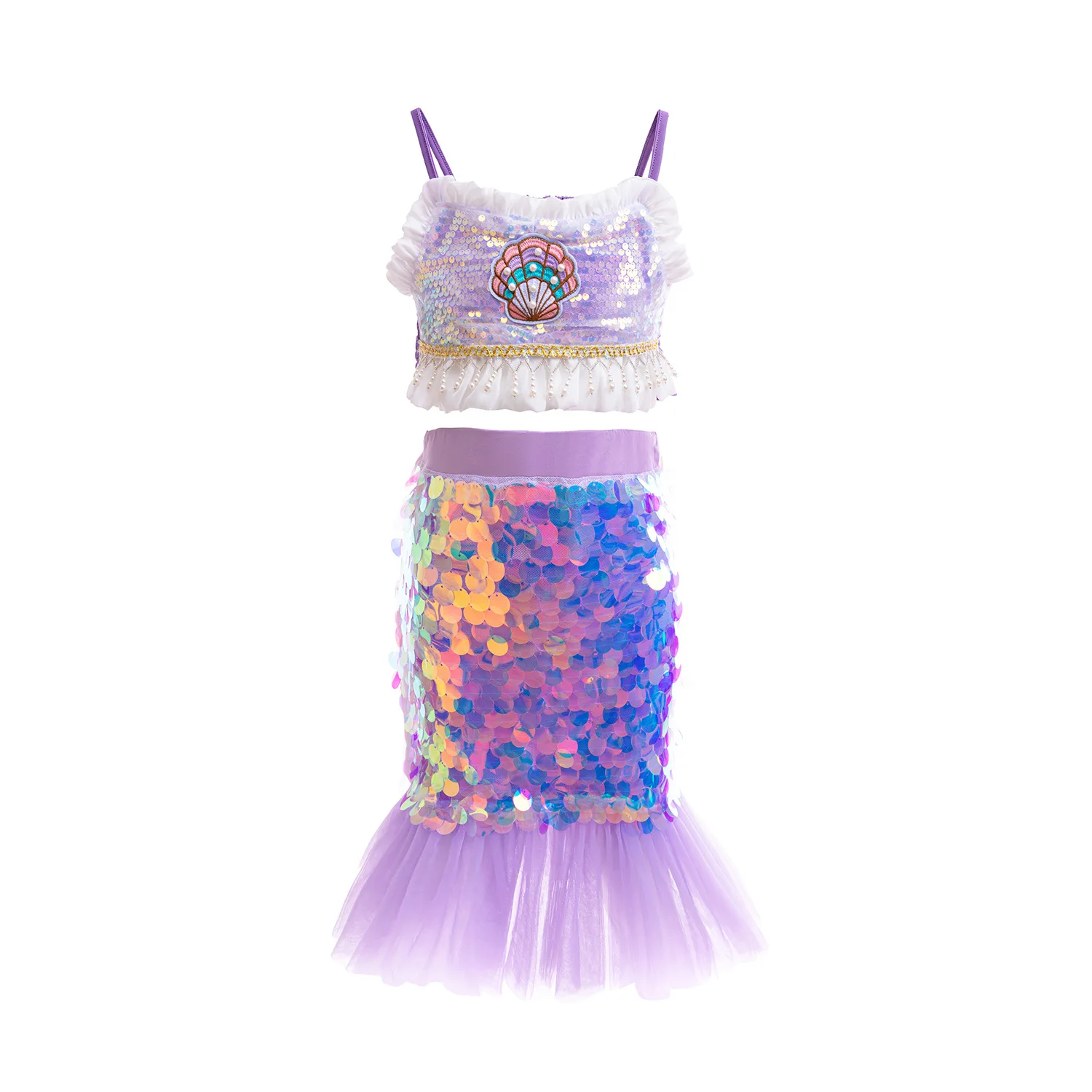 fitted lace wedding dress Mermaid Blue Sequin Dress #2204005 7 US Kids' Numeric / Blue