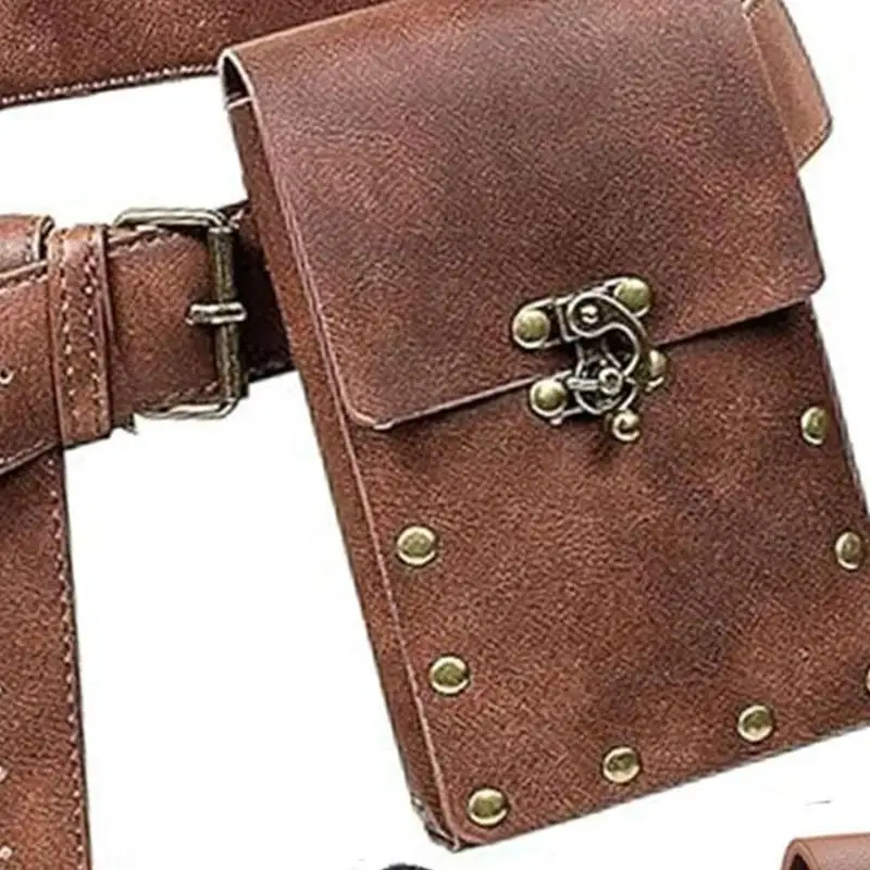 39BD Steampunk-Gürtel-Handytasche-Set, 5-teilig, multifunktionales Vintage-Zubehör – Detail 9
