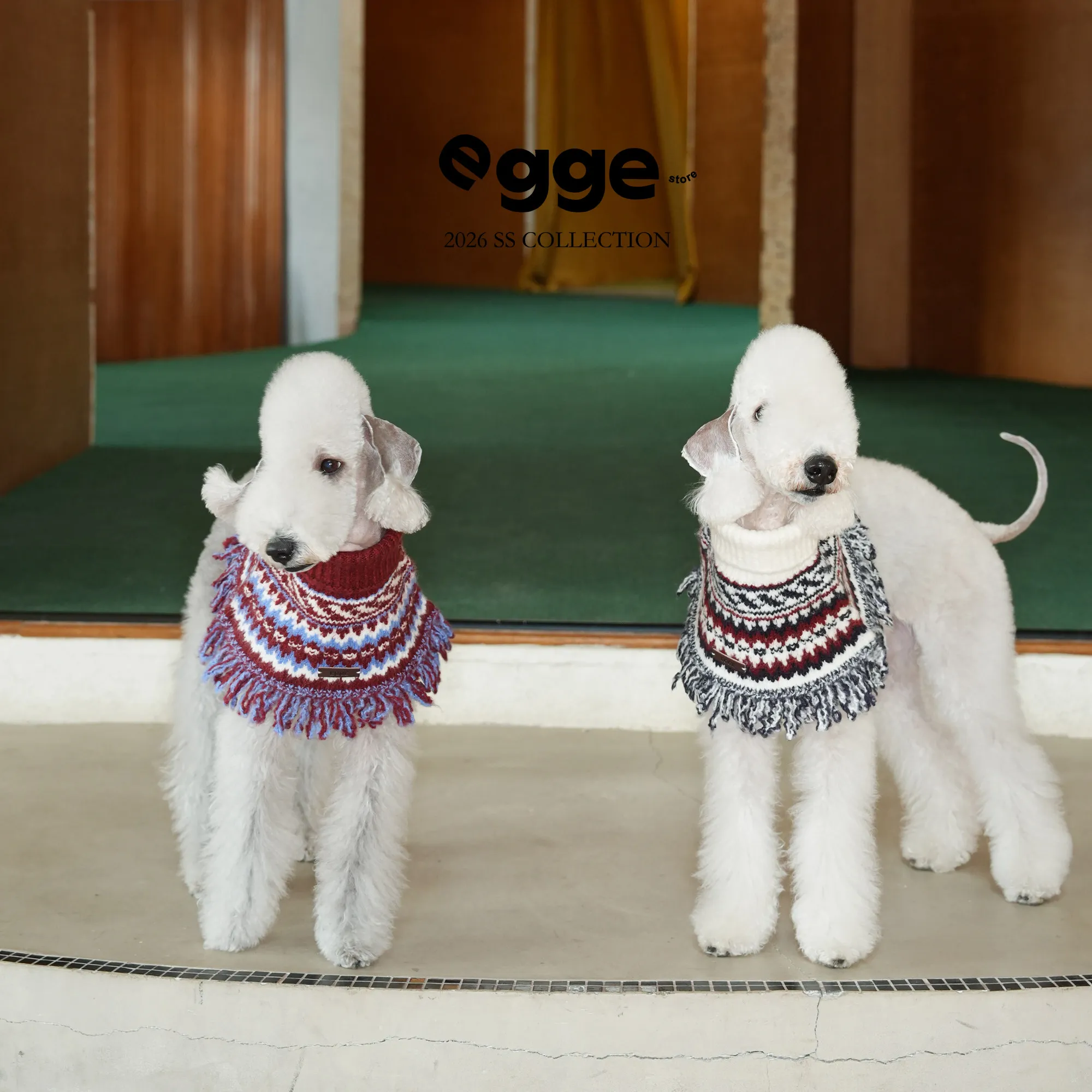 

Knit Snood for Bedlington Fair Isle Style Scarf for Schnauzer Christmas Festival Cape Supplies for Italian Greyhound Mid Dogs