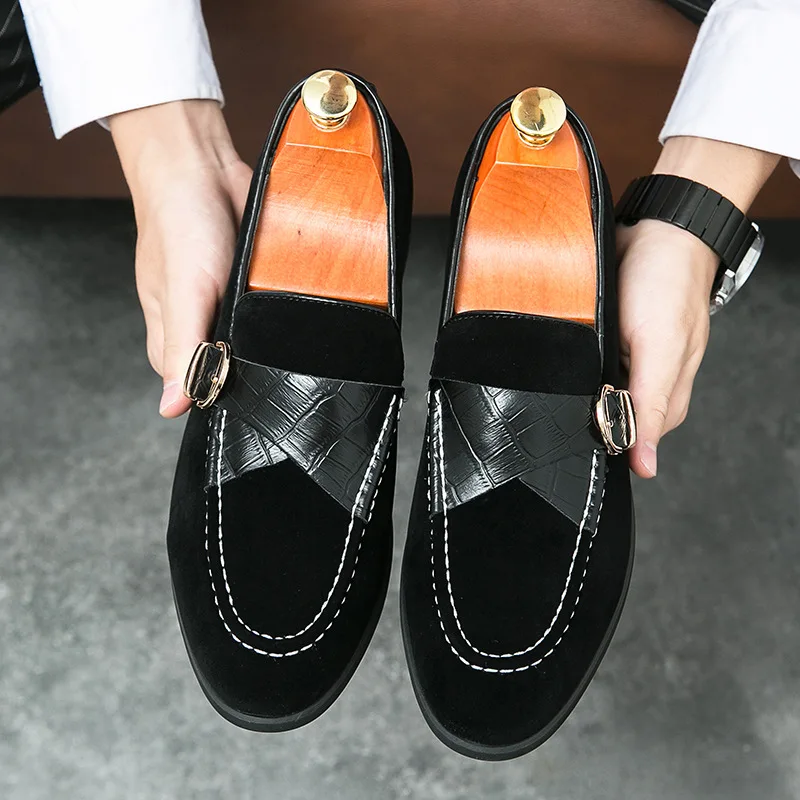 

Замшевые кожаные лоферы для мужчин Мокасины Высококачественная дизайнерская официальная обувь Деловая повседневная обувь Модные лоферы 38-46