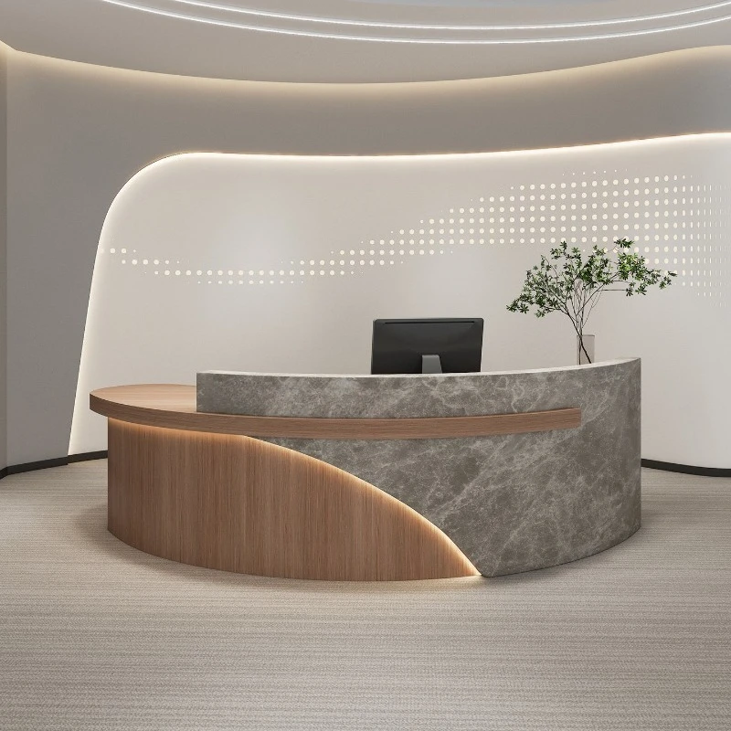 high-end minimalist reception desk restaurant hotel checkout page reception counter clothing store empfangs theke furniture