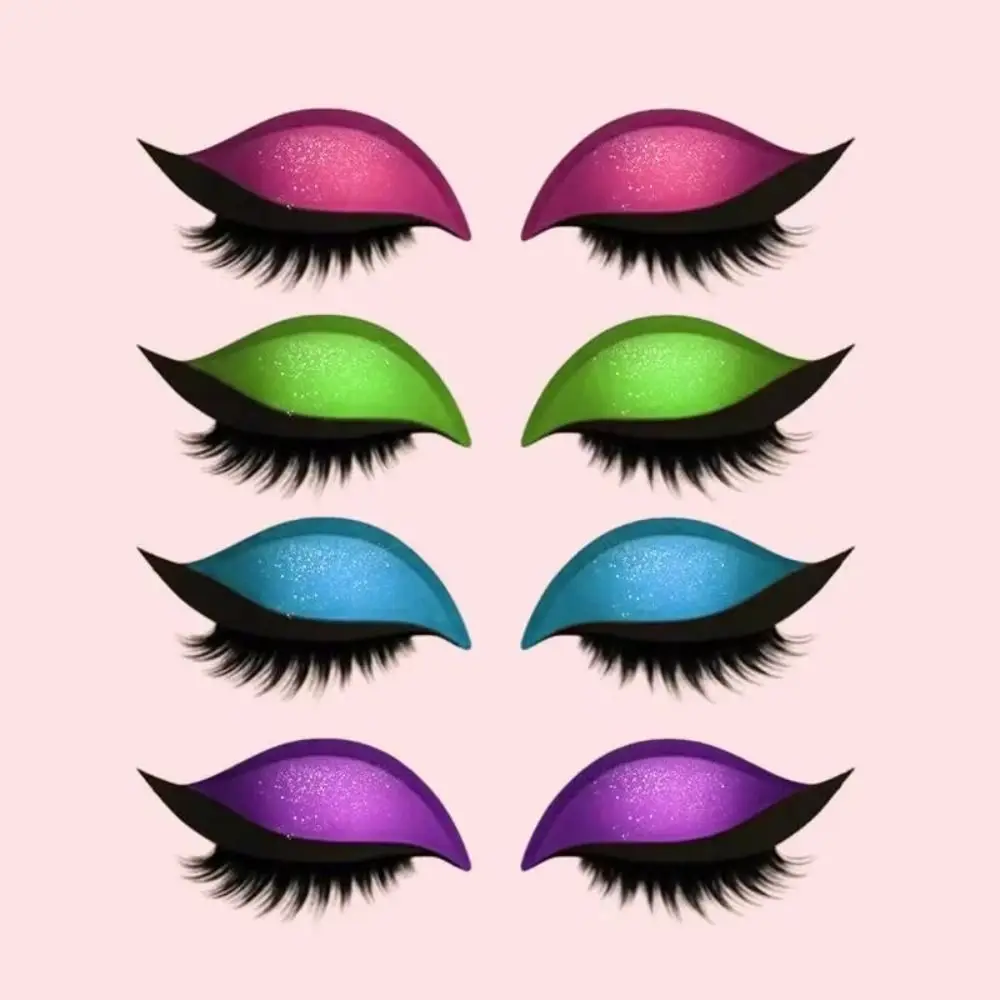 2 Paar selbstklebende, wiederverwendbare, zeitsparende, wasserdichte Eyeliner-Sticker für Lidschatten und Wimpern, schnelles Make-up, kreativ