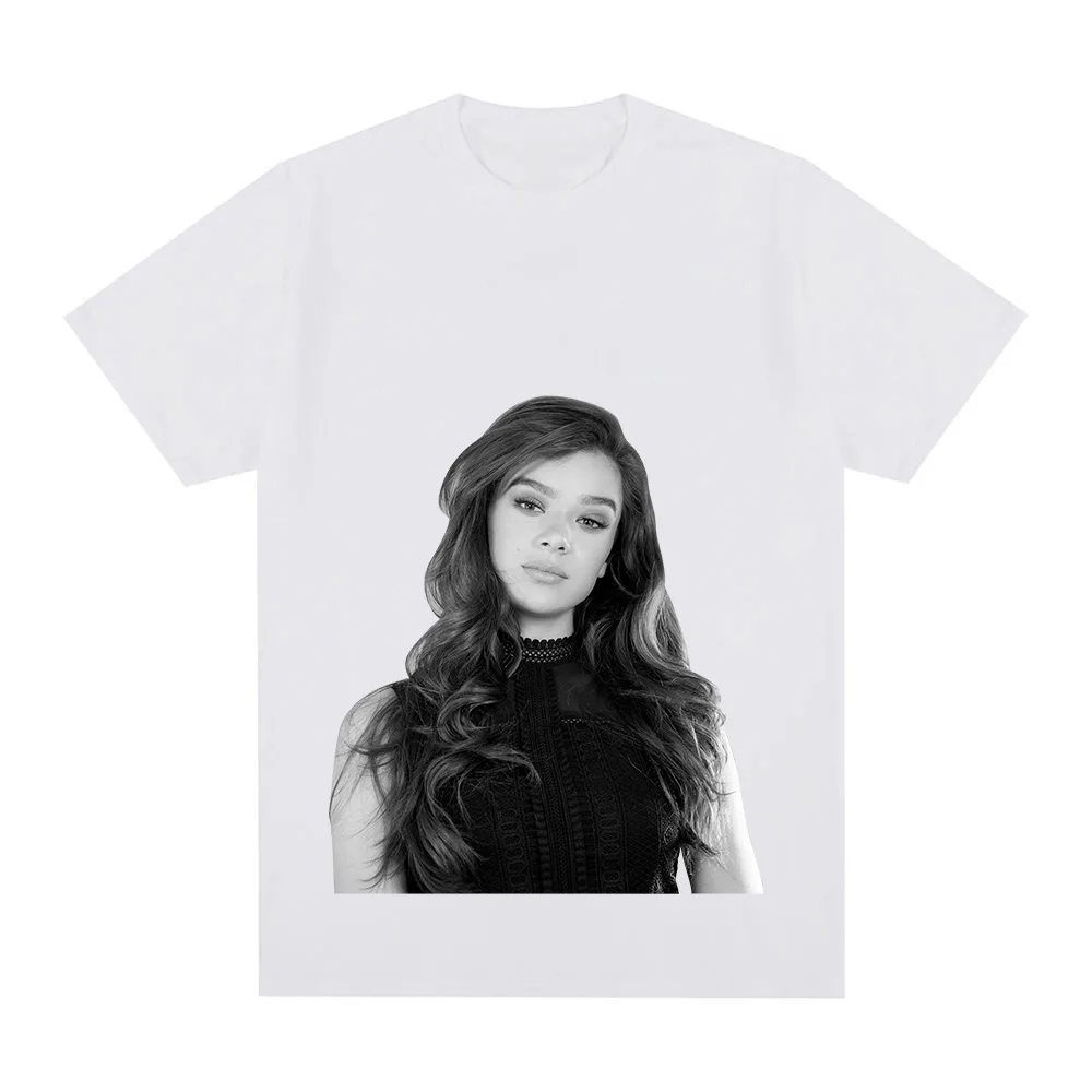 Hailee Steinfeld T-Shirt Round Neck Short Sleeve Graphic Printing Camisetas Casual Fashion Cotton Clothing Ropa Mujer Clothes