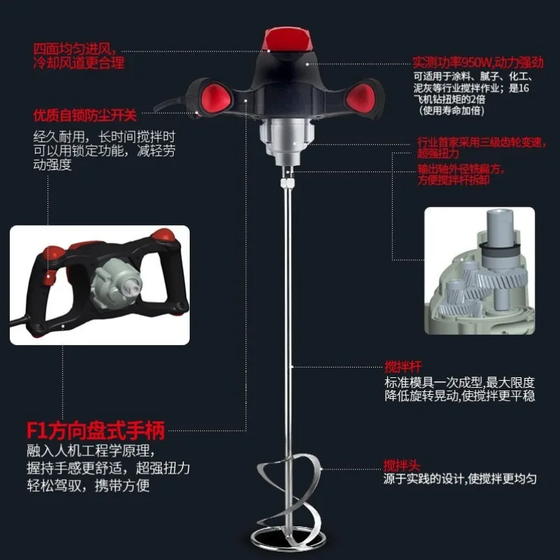 681202 Industrial Paint Electric Mixer Paint Cement Mixer