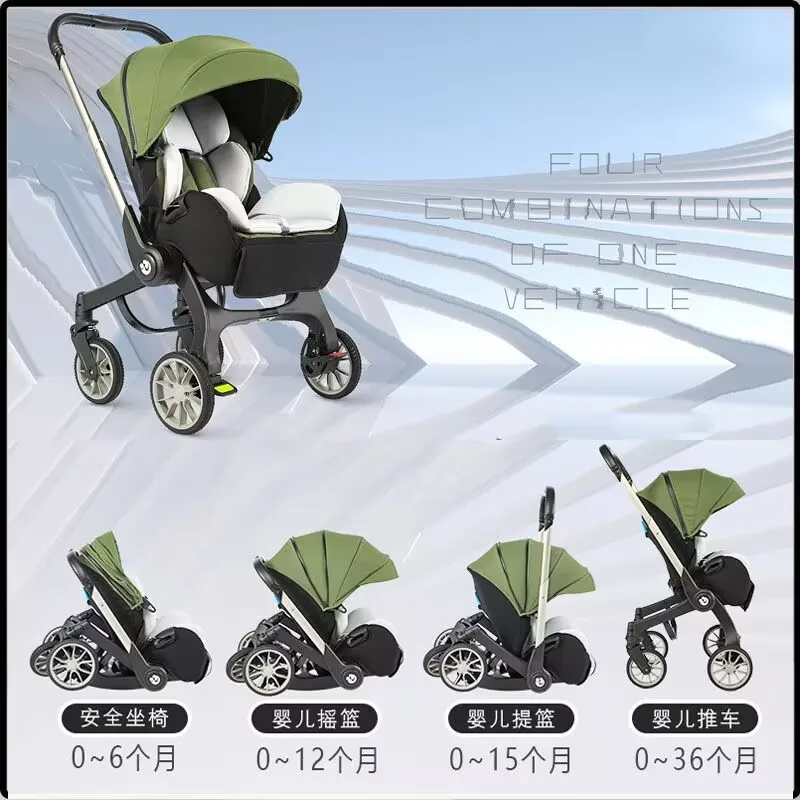 

Newborn Baby Stroller 4 in 1 Carrinho De Bebe Carrying Basket Child Safety Seat Car Seat Sleeping Basket Portable