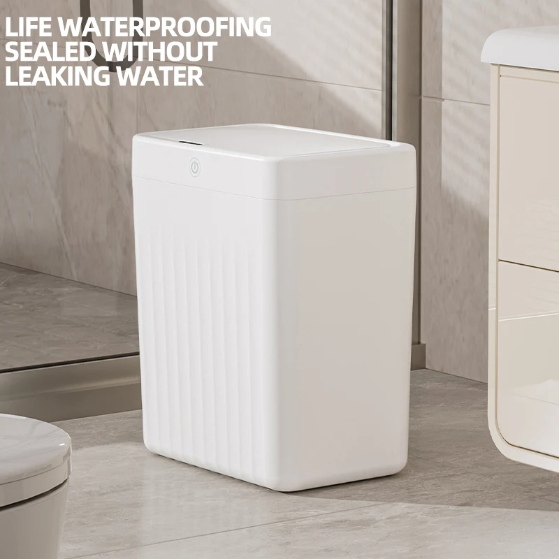 

Smart Bathroom Trash Can Touchless Automatic Sensor Garbage Bin Large Capacity Induction Trash Can For kitchen Toilet Wastebaske