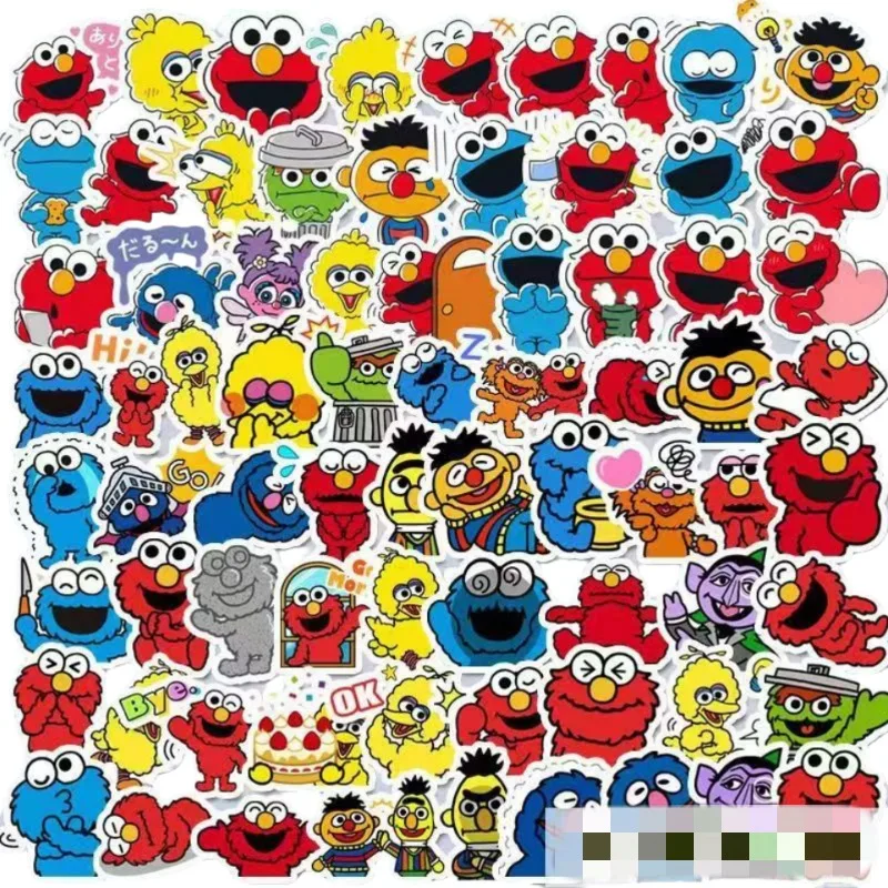 Sesame Street ELMO BIG BIRD Cartoon cute handbook stickers can be used as diy mobile phone case suitcase decoration stickers