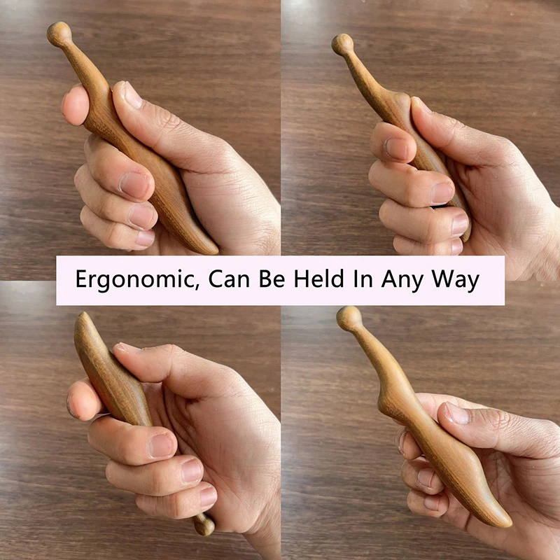 الرقبة القدم الخشب الزناد نقطة تدليك غوا شا أدوات المنزل الصالة الرياضية المهنية خشبية ريفليكسولوجي جهاز تدليك القدم التايلاندية عصا تدليك