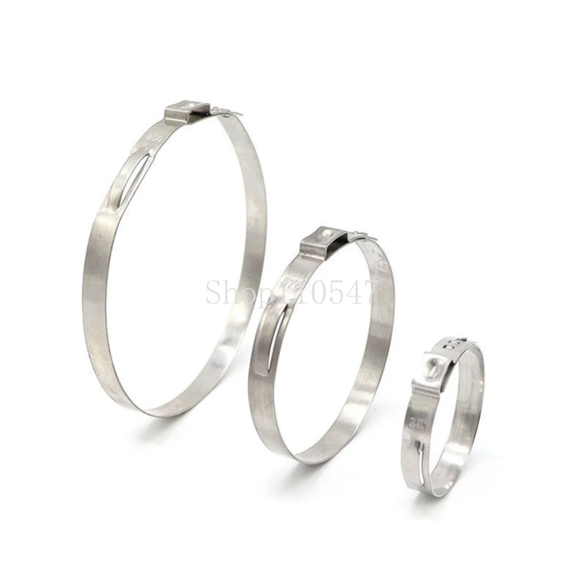 10PCS 5.3-118mm High Quality Single Ear O Clips Plus 316 Stainless Steel Single Ear Hose Clamp Pipe Clamps Assortment Kit Single