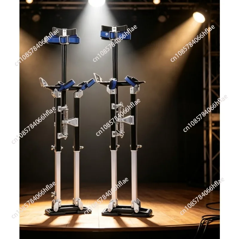 Adjustable Aluminum Drywall Stilts, Elevating Leg Supports for Interior Painting & Stage Shows