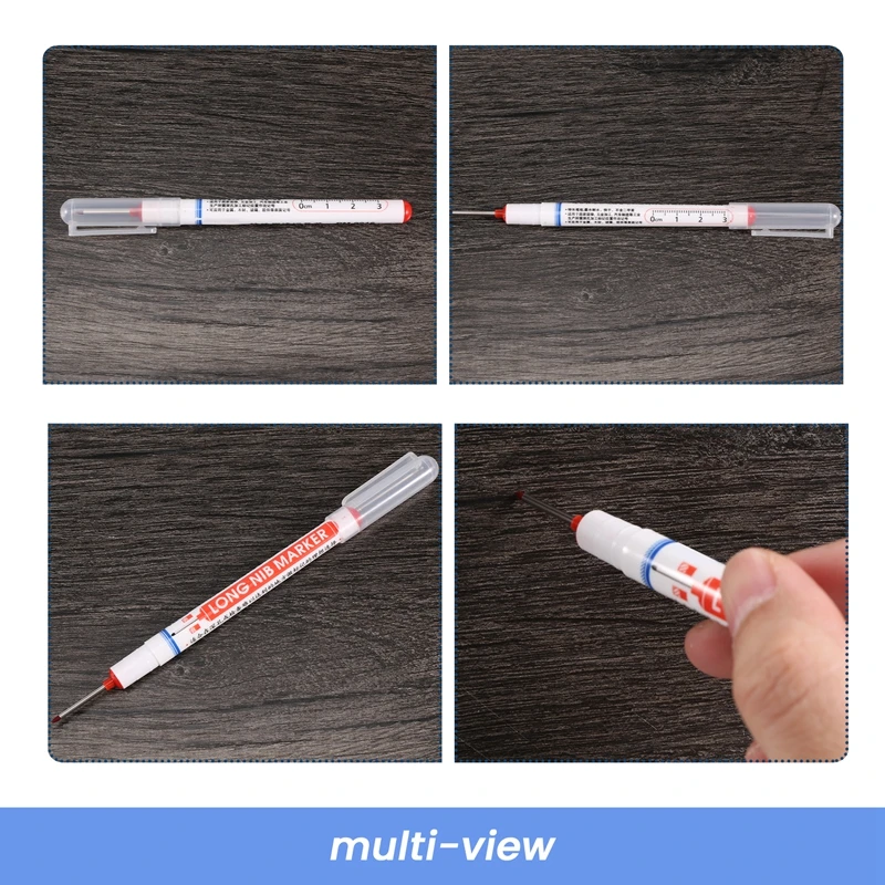 8 Multi-Purpose Deep Hole Marker Pens Long Nosed Marker Deep Drill Hole Long Nib Scriber Carpentry Colorful Marker Pen