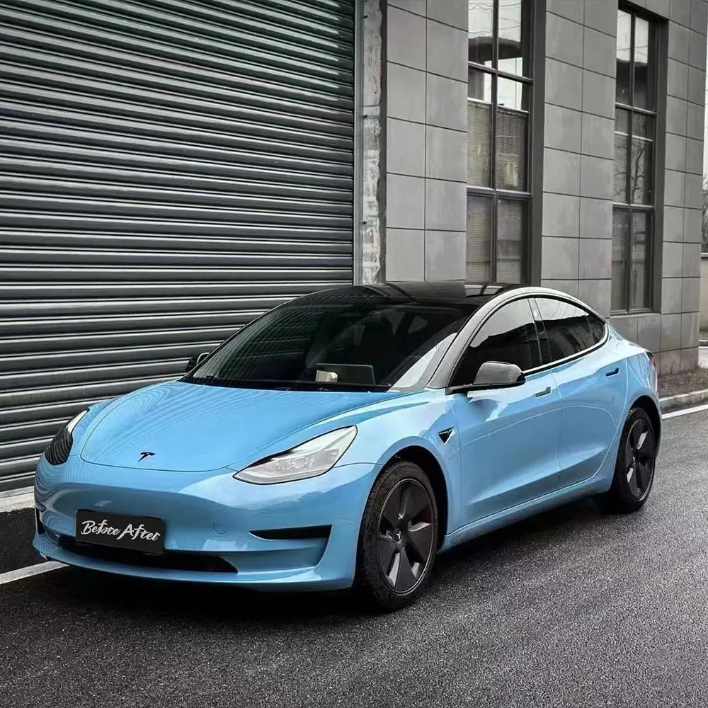 

Горячие новинки, толщина 7,5 мил, супер прочность, самовосстанавливающийся блеск, Китай, синий цвет, Ppf