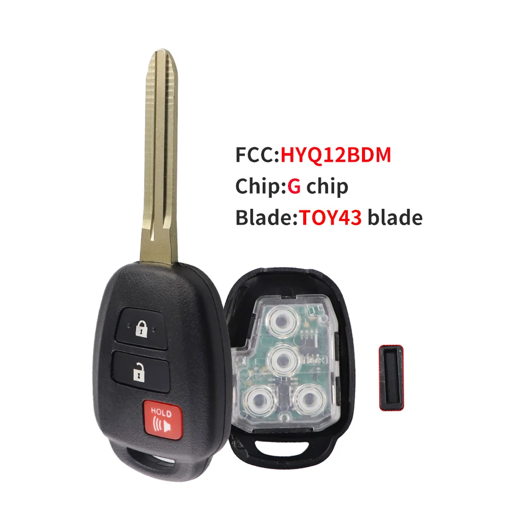 YIQIXIN 315Mhz Smart Remote Car Key For Toyota Camry G Chip Corolla 2012 2013 2014 2015 2016 2017 HYQ12BDM 3/4 Buttons Auto Fob