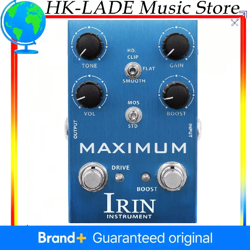 

Эффектная педаль для электрогитары IRIN AN-41 — максимальный овердрайв с регулируемой ручкой, алюминиевый корпус, аксессуары для гитары