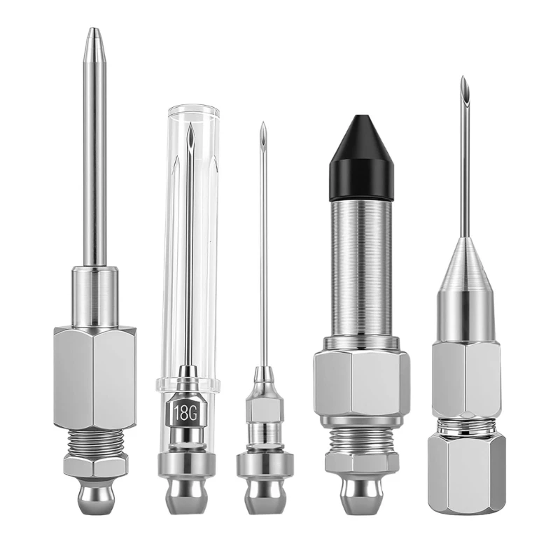 Professional Grease Fitting Adapters Grease Needle Dispenser Metal Needle Tip For Automotive Farm And Marine Equipment