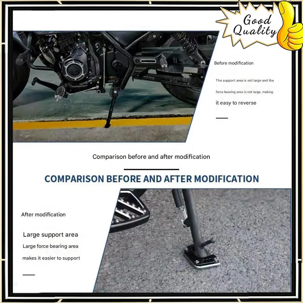 

For VOGE CU525 side frame modified motorcycle accessories anti-slip foot support pad widened and enlarged side support base