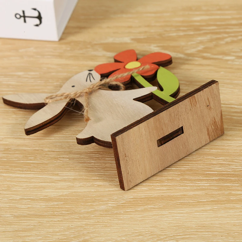 Ostern-Kaninchen-Ornament aus Holz, niedlicher stehender Hase für Frühling, Ostern, Zuhause, Tischdekoration, Party, DIY, Basteln, Kinder, Gastgeschenke, Geschenk 2025,