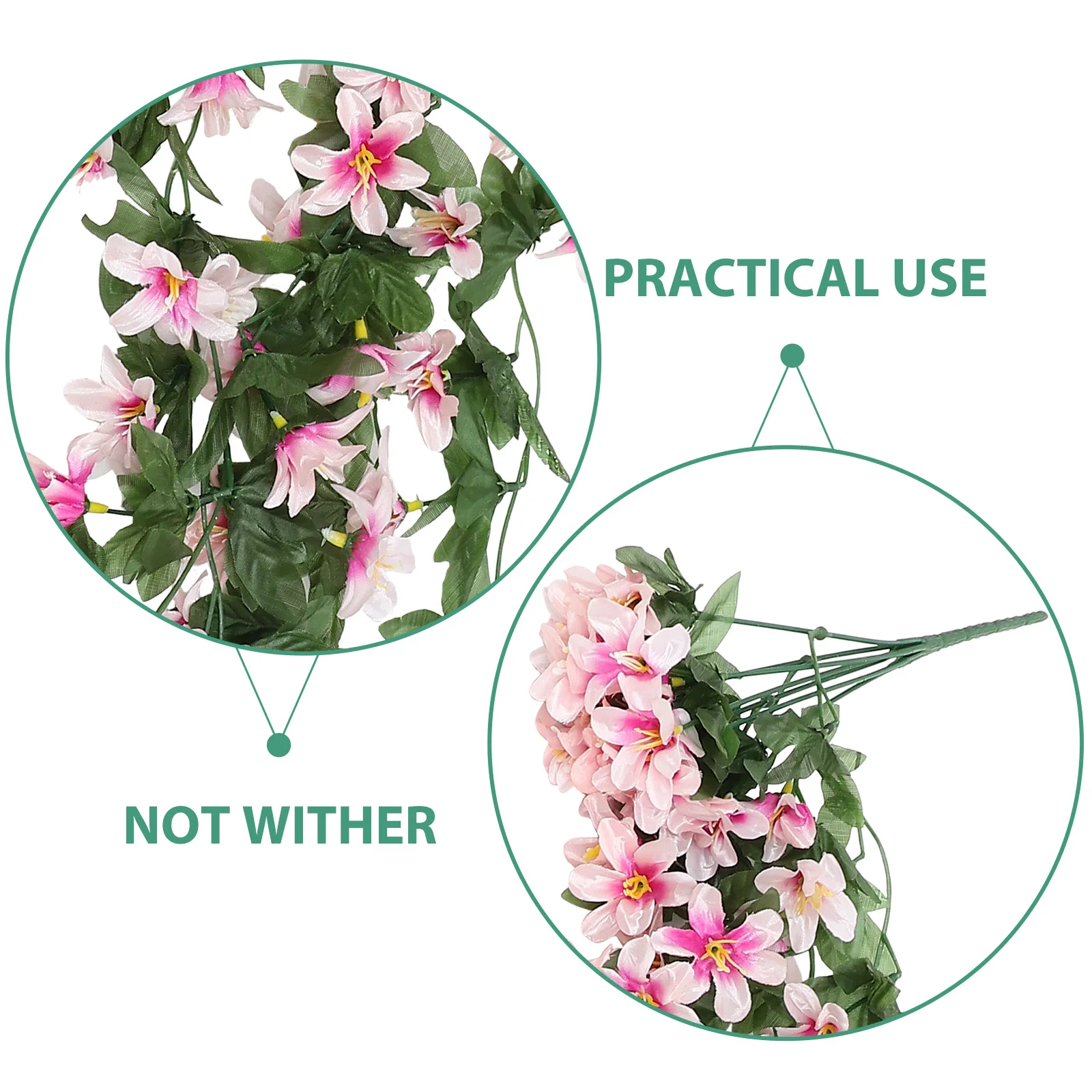 

2Pcs Artificial Hanging Lily Flower Vines Simulation Lily Pendant Wedding Decoration Party Table Garden Flower Arrangement