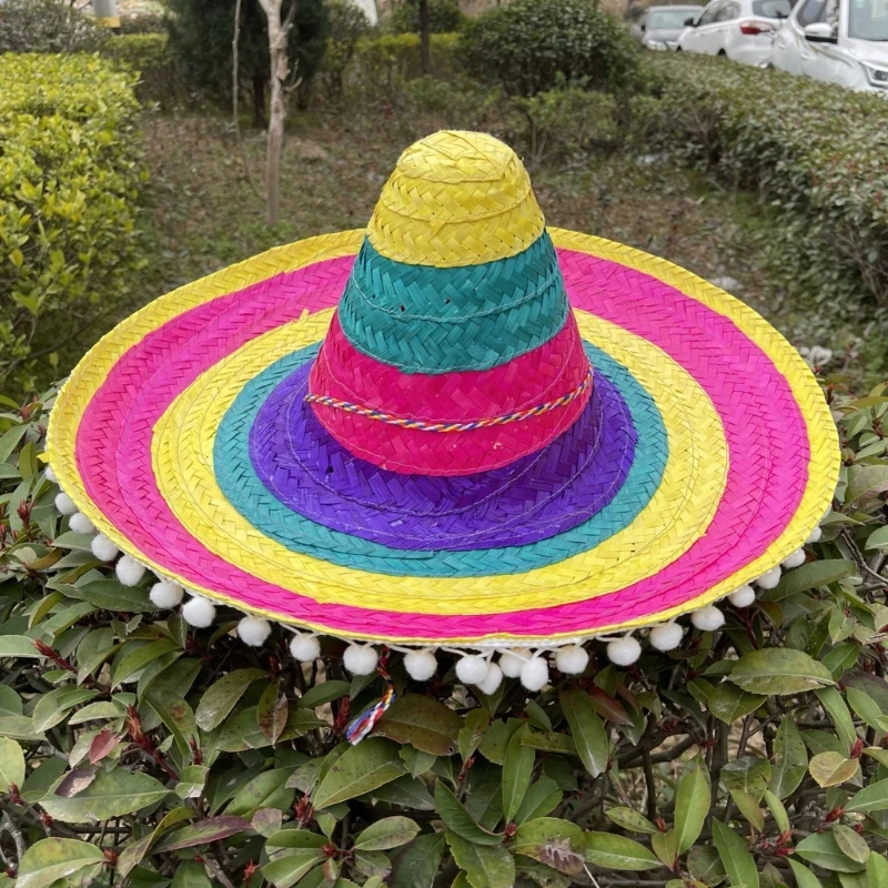 652F Straw Sombrero Hat Fiest Hat Mini Mexicans Sombrero Hat Mexicans Hat Fiest Party Hat Sombrero Party Hat Mexicans Party