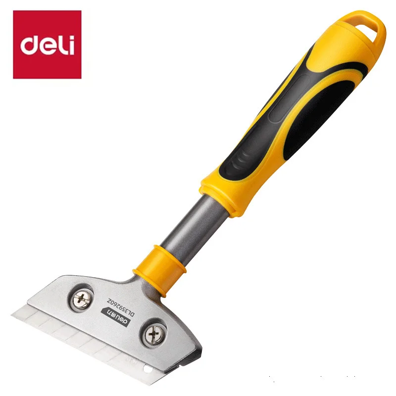 Deli 600mm Stainless Steel Wallpaper Paint Tiles Flooring Scraper with Blade Household Cleaning Tool