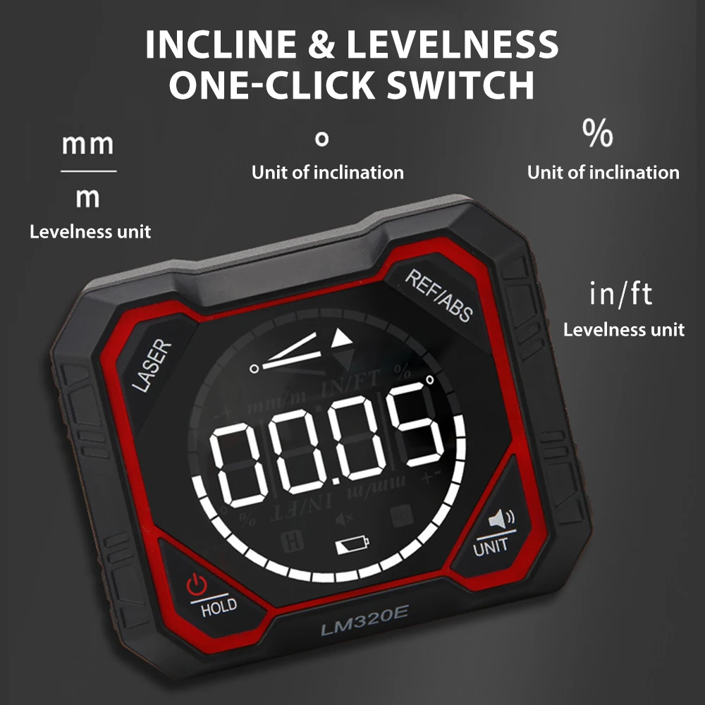 LM320D LM320E LM320F Лазерный инклинометр Цифровой измеритель ангела с абсолютным отжимным измерением угла магнитный инклинометр