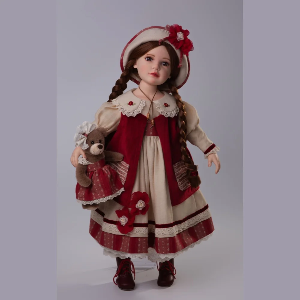 28 inch Large Size Original Realistic Vinyl Doll Retro Vinyl Cloth Body Doll High Quality Handmade Collectible Art Gift