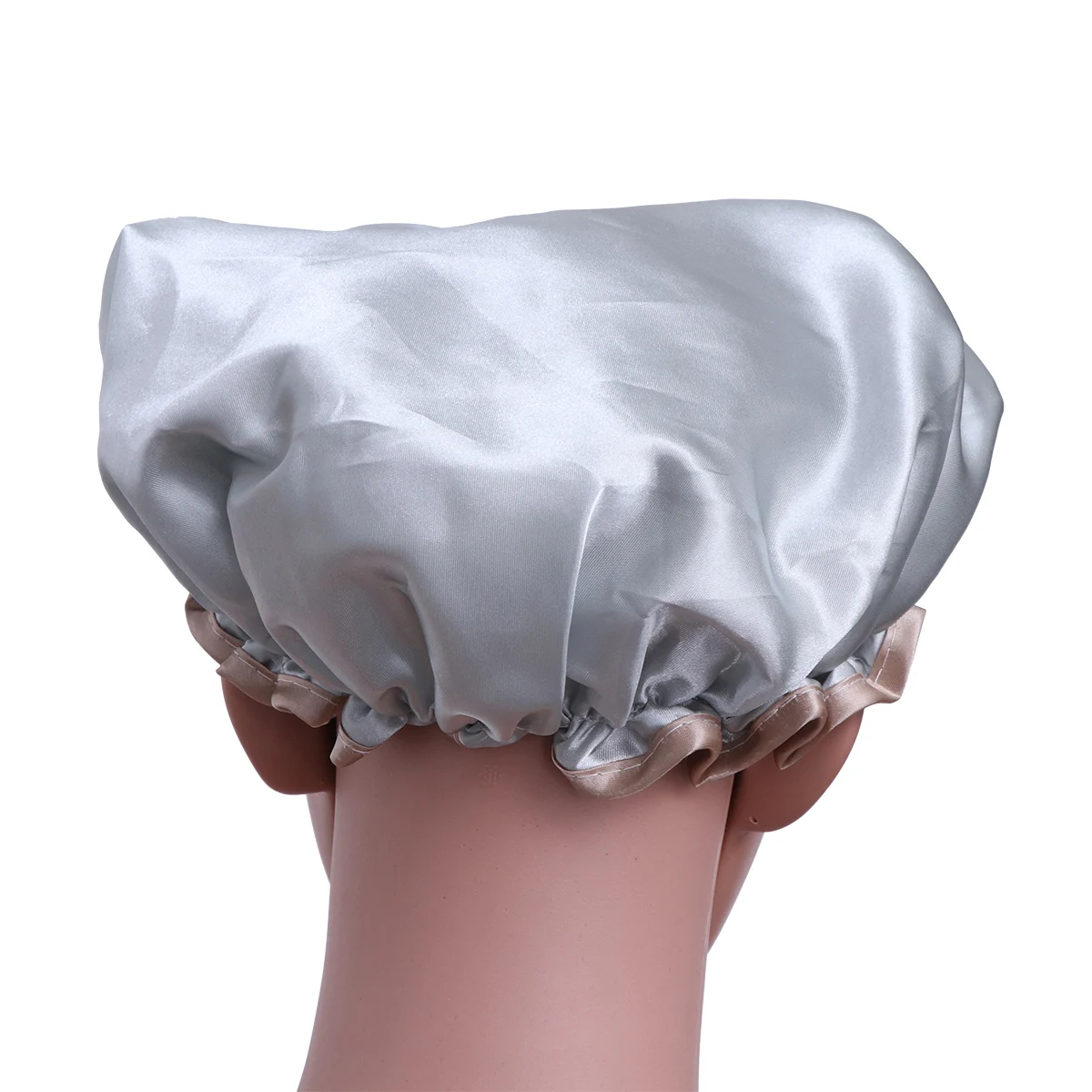 

Shower Hat Bathing Cap Double Layer Waterproof Women Thicken Hair Protect Make Face Travel Foldable Reusable Bath