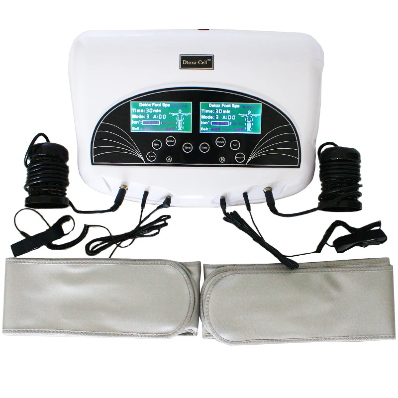 Dual Detox Foot Spa Device Ionic Cleanse Hydrogen Machine for Two Person Use at The Same Time with Far Infrared Heating Belts