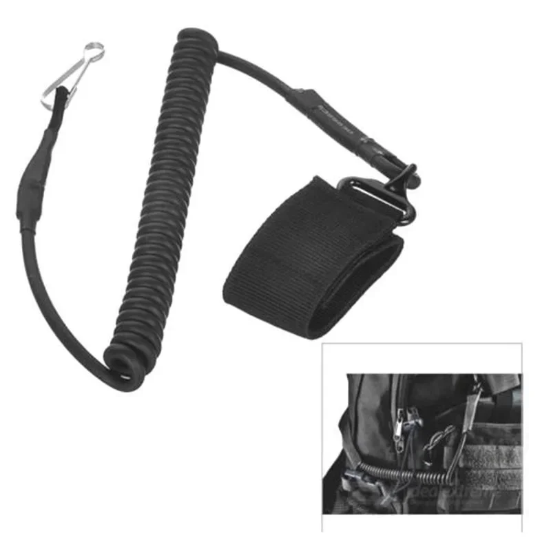 GBT Multifunctional Tactical Hanging Rope Anti-dropping backpack Elastic Belt Outdoor Spring Gun Rope Key Buckle Hanging Rope