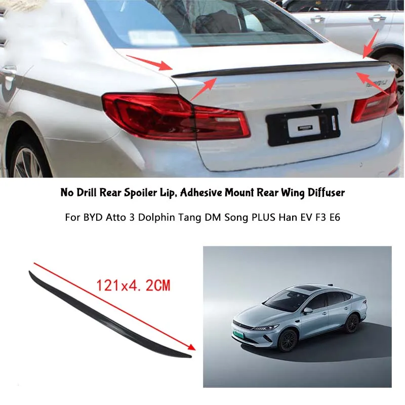 For BYD Atto 3 Dolphin Tang DM Song PLUS Han EV F3 E6 Rear Wing Lip Car Rear Trunk Boot Lip Spoiler Wing