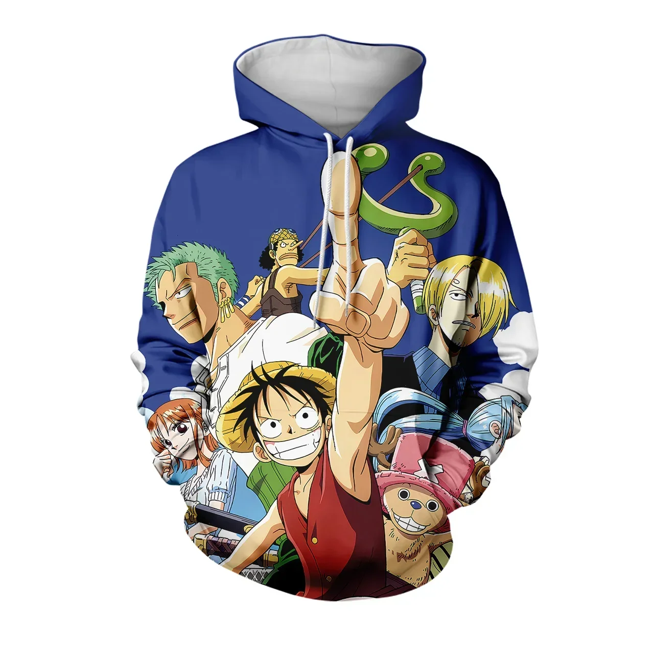 

Одинаковые толстовки для всей семьи в стиле аниме 2025, цельный комплект Луффи с 3D графическим принтом для отца и дочки, приятный для кожи полиэстер