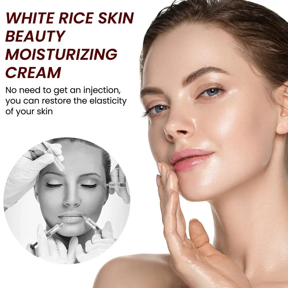 1/3/5Pcs Rice Raw Pulp Pure Milk Face Cream Moisturizing Brightening Hydrating Rejuvenating Skin Care Products Easy To Absorb