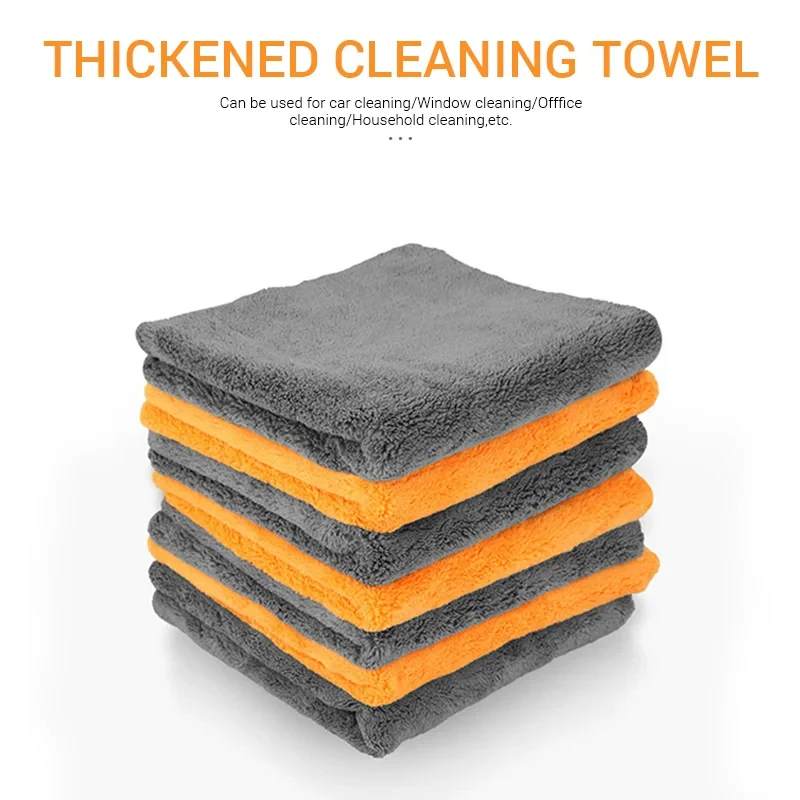 Thicken 600GSM Microfiber Towel Ultra-Soft Car Washing Cloth 40x40cm Scratch-Free Drying Cloth for Car Detailing Cleaning Rag