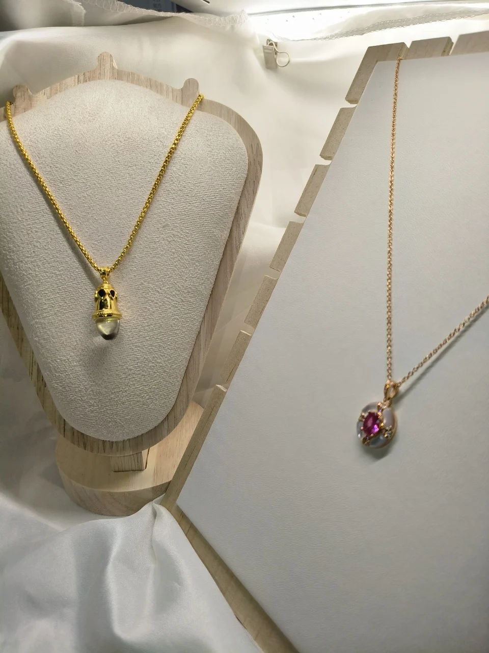 Vintage Fashion 925 Silver Natural Ruby Geometric Pendant Genuine White Crystal Lapis Necklace For Girl Edward Era Jewelry Copy