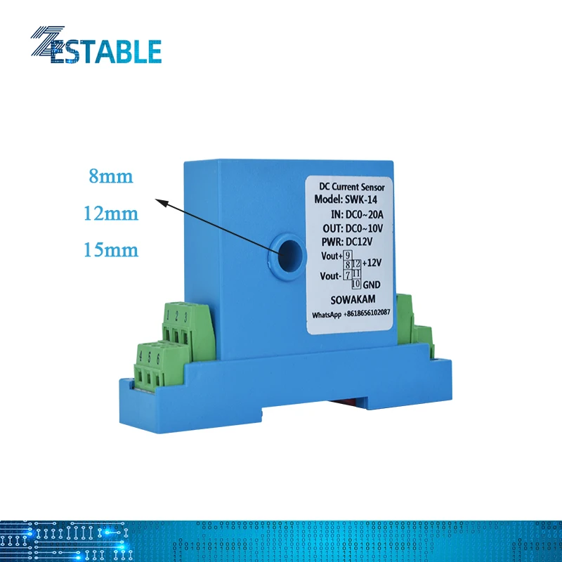 

AC DC 5A 10A 50A 150A Hall Current Transformer ZA-K14 Current Transmitter 4-20mA 0-10V Output DC24V Power Supply Current Sensor