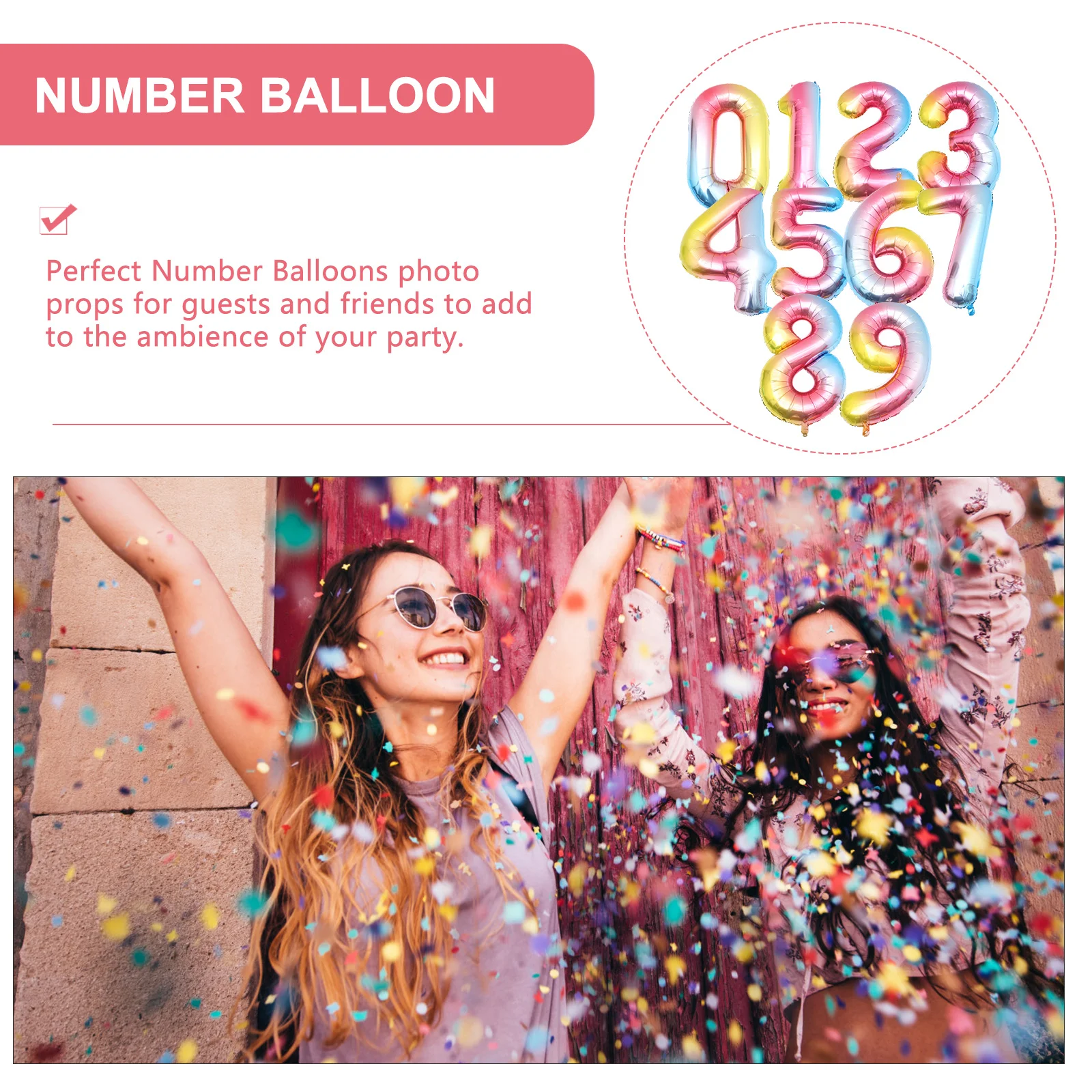 

10Pcs Number Balloon Large Aluminum Foil Party Decorations Birthday Photo Props Shower Festival Supplies Number Balloon