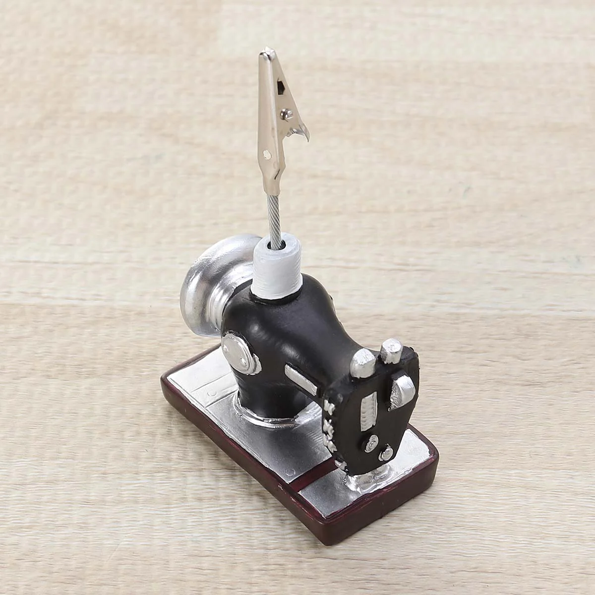 1PC Folder Fashion Desk Photo Clip Business Holder Message Clip Ornaments (Sewing Machine) Memo Clip Note Clamp