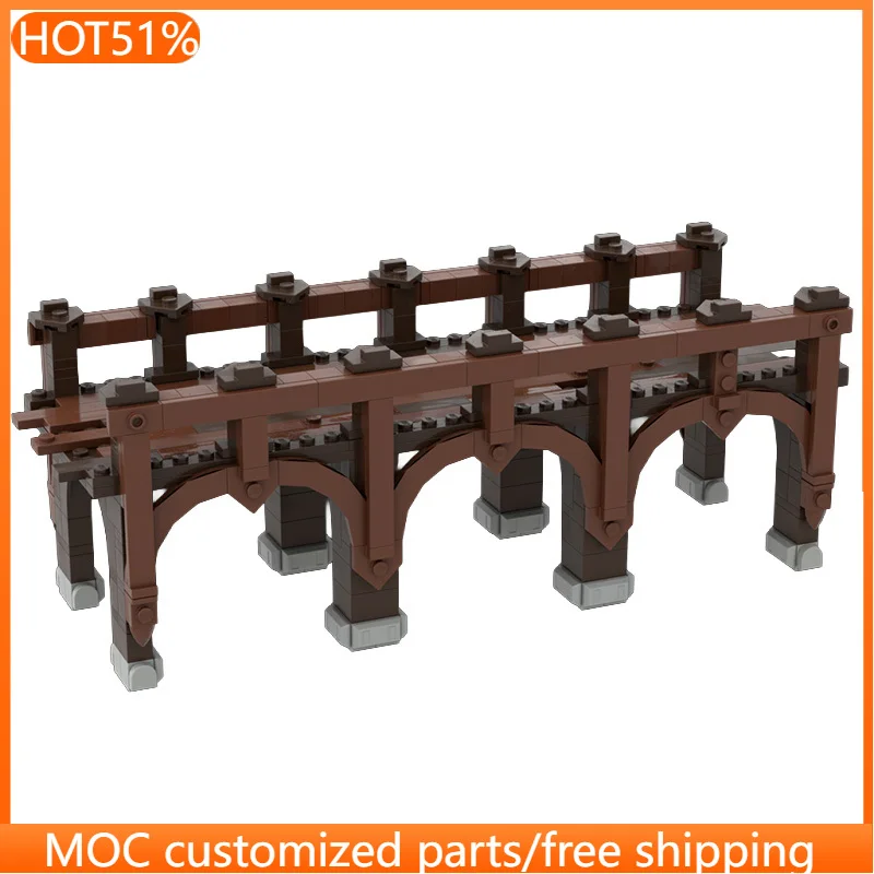 430 Pièces Pont Urbain en Bois MOC, Blocs de Construction Modulaires Personnalisables, Briques Éducatives pour Enfants, Design Populaire, Jouet DIY à Assembler pour Garçons, Cadeau