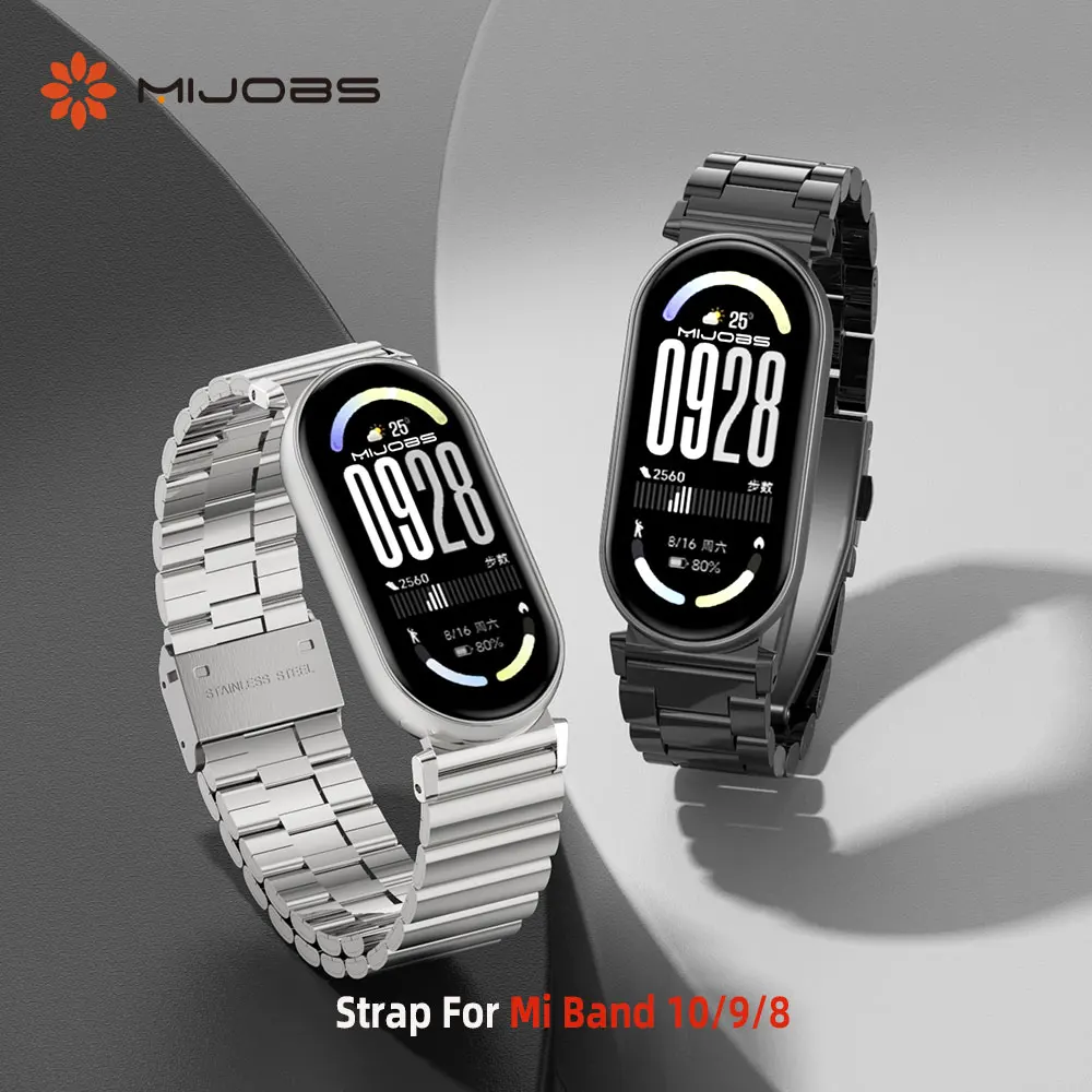 

Strap For Mi Band 10 9 8 Wristband for Mi Band 9 Metal Watchband for Mi Band 8 Global Version Mi Band 10 Replacement Accessories