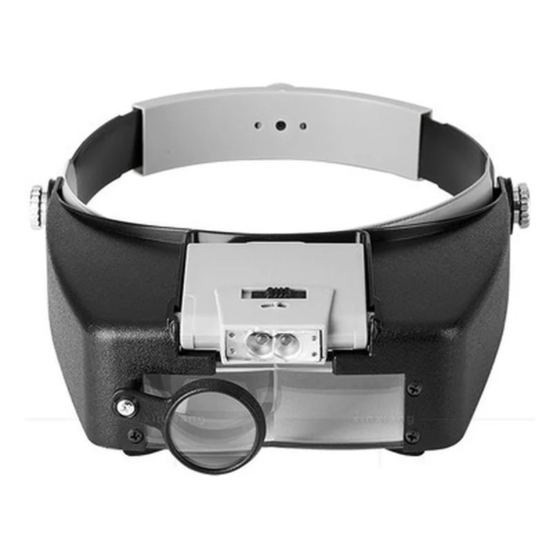 Headband Magnifier 1.5X 3X 6.5X 8X Loupe Head Magnifying Glass Lens Jewelry Watch Repair Watchmaker Magnifier with LED Light