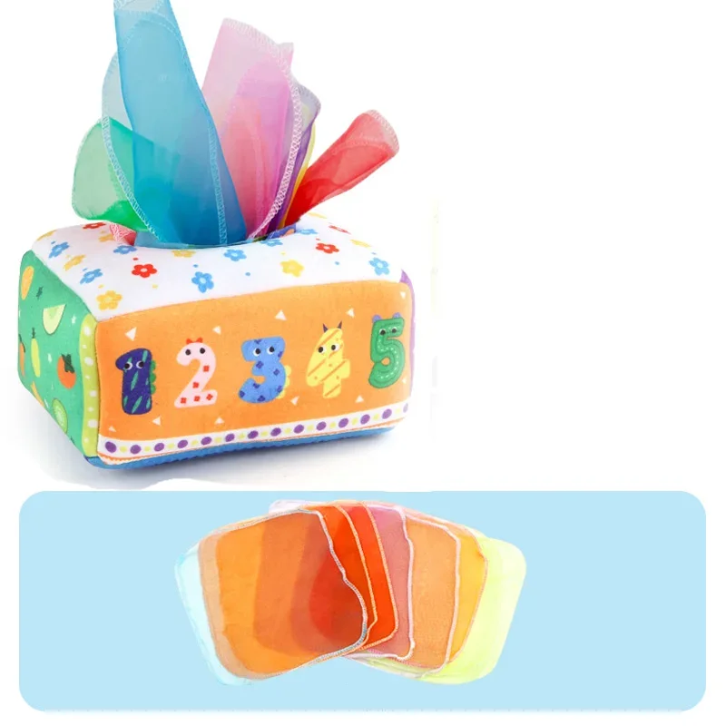 Montessori Spielzeug Magische Tissue Box Baby Pädagogisches Lernen Aktivität Sensorisches Spielzeug für Kinder Finger Übung Beschäftigt Bord Baby Spiel