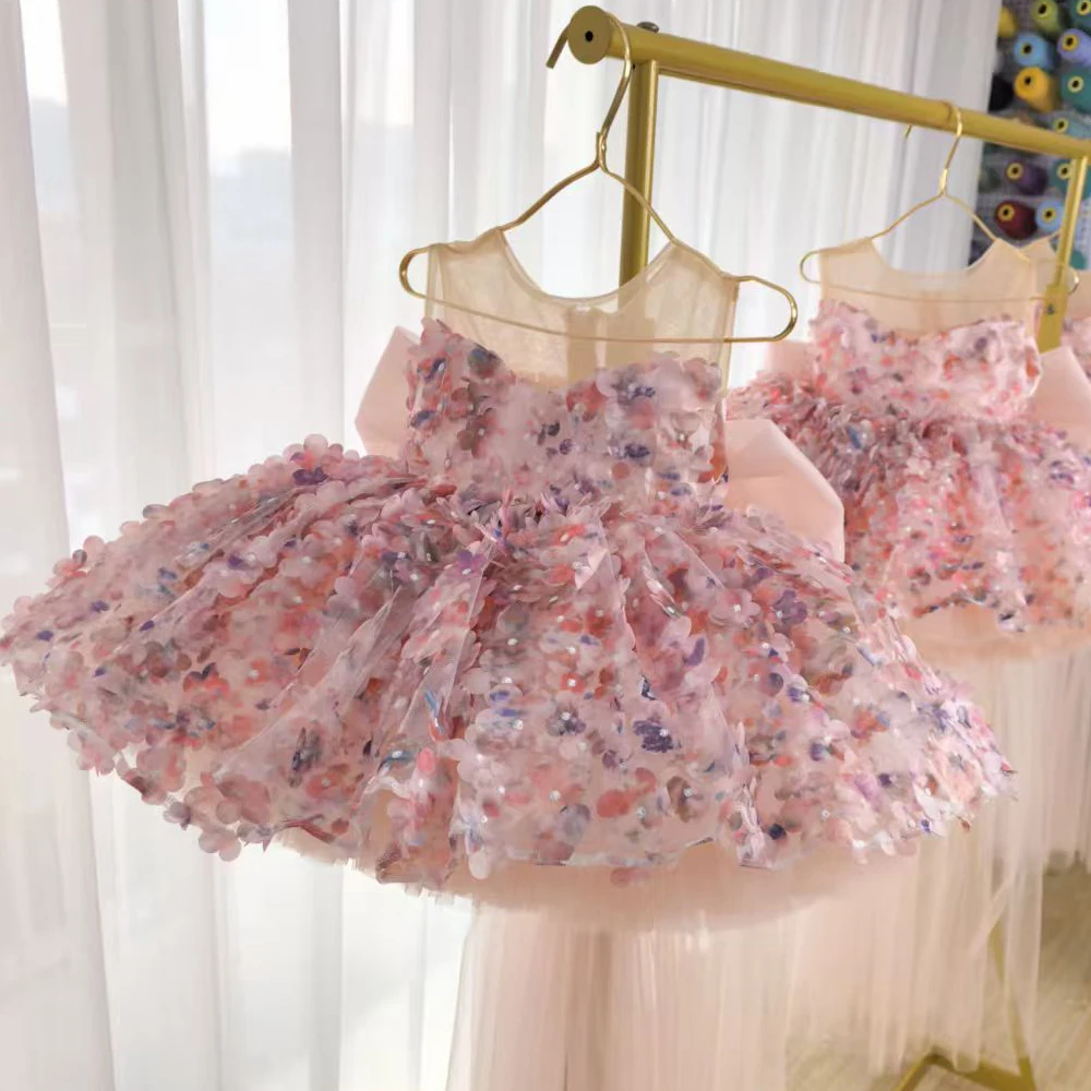 One Year Old Dress Girl Flower Fairy Birthday Flower Children's High-end Light Luxury Photo Studio Photo Shooting Dress