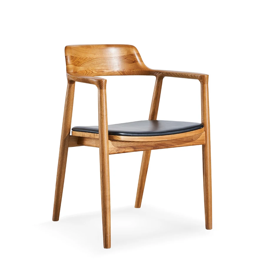 

Modern Simple Style Solid Wood Chair Steady Dining Chair Solid Wood Armchair Dining Room Restaurant Chair for Hotel Restaurant