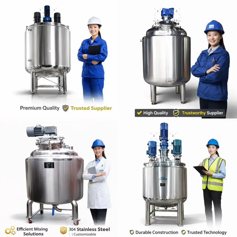 Ace 100L 200L 500L Stainless Steel Electric Heating Pressure Lab Reactor Small Vacuum Mixing Tank