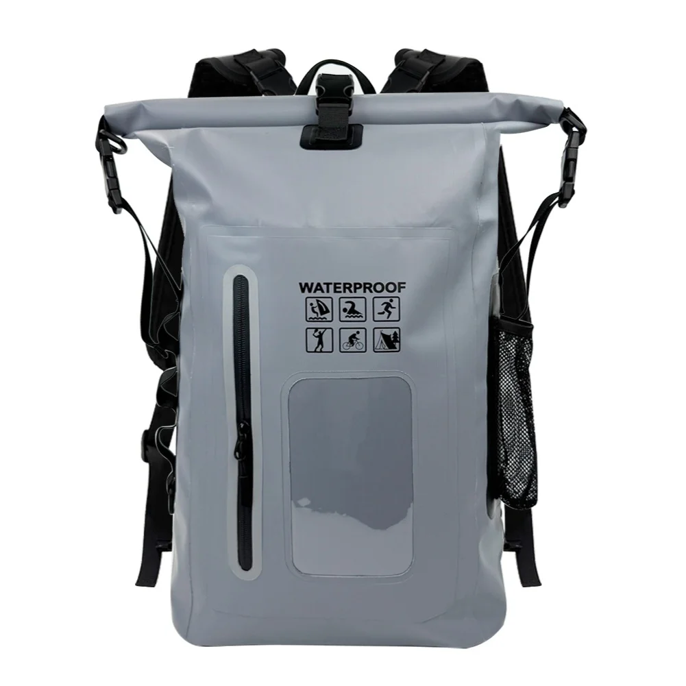 For Fishing Trips Waterproof Backpack Waterproof Backpack Fishing Gear Bag Low-light Visibility Fully Sealed Seams