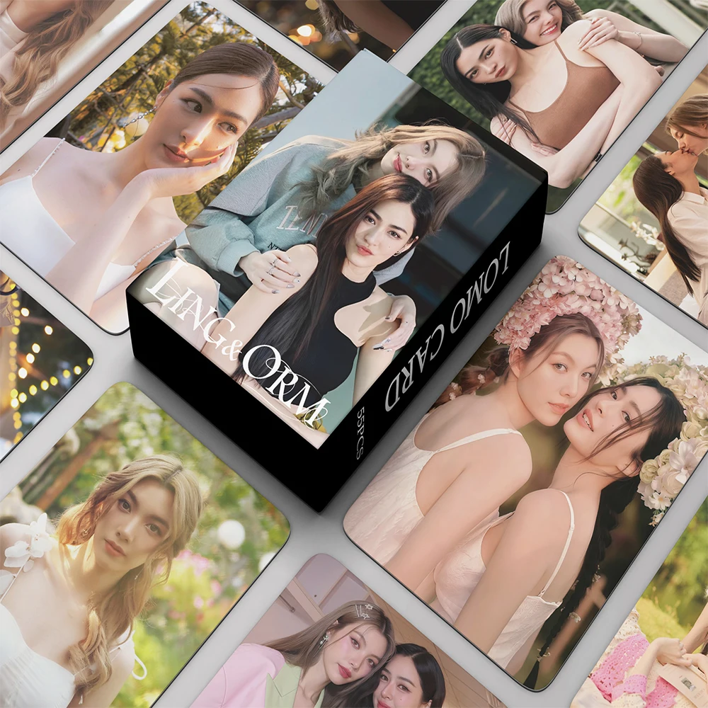 55PCS/Set Thai Star LingOrm Laser Lomo Card Drama The Secret of Us Ling & Orm Characters HD Photocard Fans Collection Cards