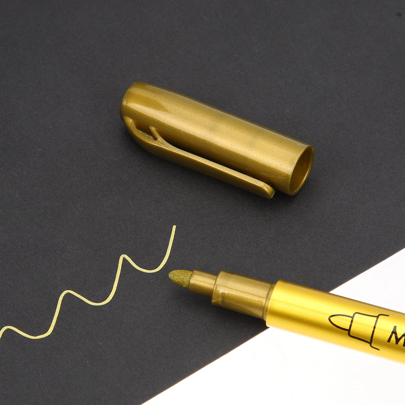 

10 шт., ручки с металлической краской на масляной основе, маркеры для деревянной ткани, автомобиля, керамики, тонкие перманентные маркеры для краски, тканевые ручки